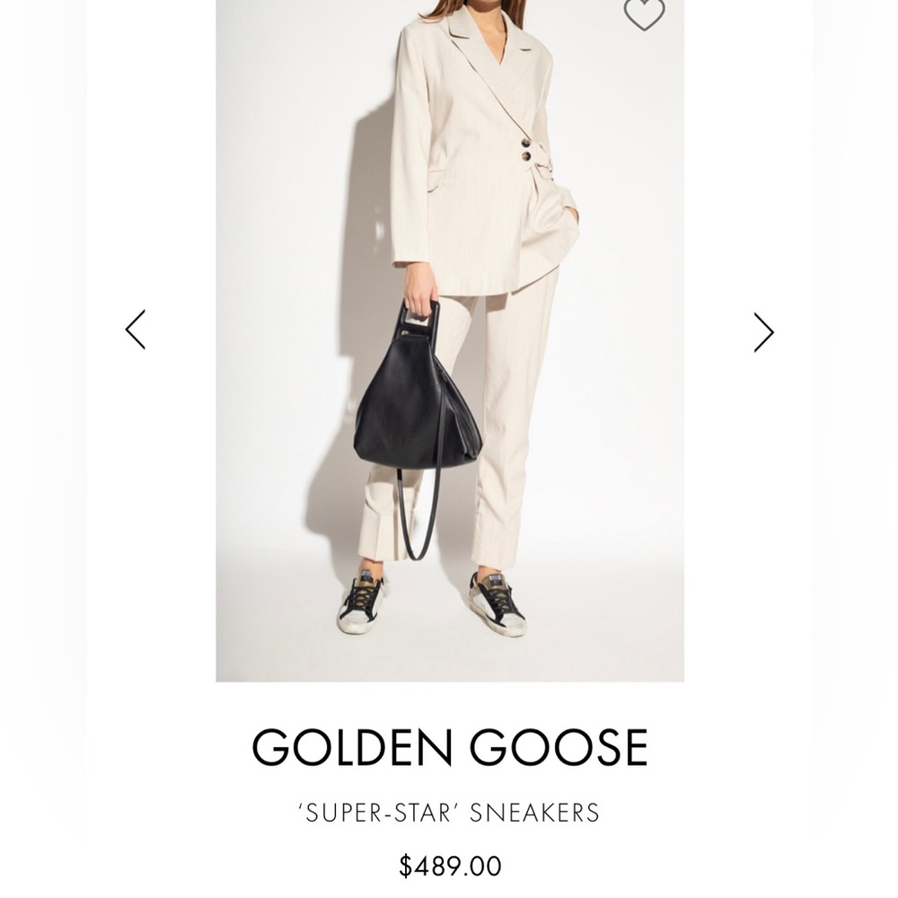 Golden Goose Super Star Sneakers. Black, white and gold. Size 38. Lightly worn. - Picture 5 of 16